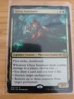 MTG Glissa Sunslayer 202 Phyrexia: All Will Be M/NM Free UK P&P - Image 1