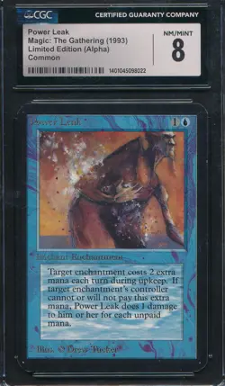 Alpha Power Leak CGC 8 Graded Magic MTG (8022) -magicgraders- - Image 1