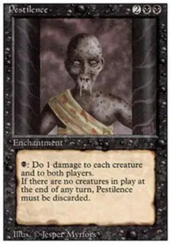 Pestilence PL/MP, English MTG Revised Edition - Image 1
