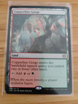 MTG Copperline Gorge 249 Phyrexia: All Will Be One M/NM Free UK P&P - Image 1
