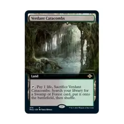 WOTC MtG Modern Horizons 2 Verdant Catacombs (Extended Art) (R) EX - Image 1