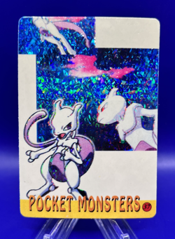 Vinatge POKEMON POCKET MONSTERS VENDING PRISM STICKER #37 MEWTWO LP - Image 1