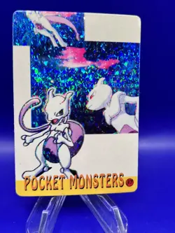 Vinatge POKEMON POCKET MONSTERS VENDING PRISM STICKER #37 MEWTWO LP - Image 3