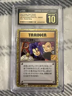 2021 Pokemon 25th Anniversary Here Comes Team Rocket Holo #006 CGC 10 Pristine - Image 1