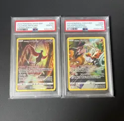 Pokemon Crown Zenith Galarian Articuno & Zapdos Set PSA 10 - Image 1