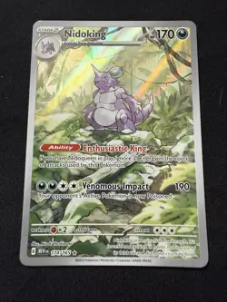 Pokemon TCG Nidoking Scarlet & Violet 151 174/165 Illustration Rare Pack Fresh - Image 1