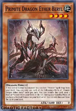 YUGIOH BLMM-EN130 Primite Dragon Ether Beryl Secret Rare 1st Edition NM - Image 1