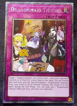 YuGiOh! Dragonmaid Tidying RA04-EN102 Platinum Secret Rare - Near Mint - Image 1
