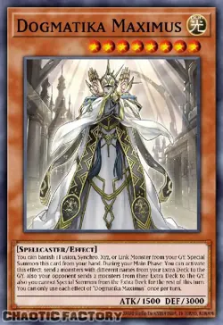 YUGIOH BLMM-EN129 Dogmatika Maximus Ultra Rare 1st Edition NM - Image 1
