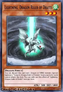 YUGIOH BLMM-EN124 Lightning, Dragon Ruler of Drafts Secret Rare 1st Edition NM - Image 1