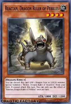 YUGIOH BLMM-EN121 Reactan, Dragon Ruler of Pebbles Secret Rare 1st Edition NM - Image 1