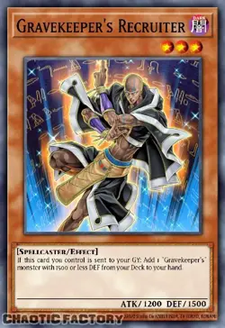 YUGIOH BLMM-EN110 Gravekeeper's Recruiter Secret Rare 1st Edition NM - Image 1