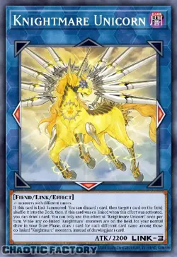 YUGIOH BLMM-EN092 Knightmare Unicorn Emblazoned Ultra Rare 1st Edition NM - Image 1