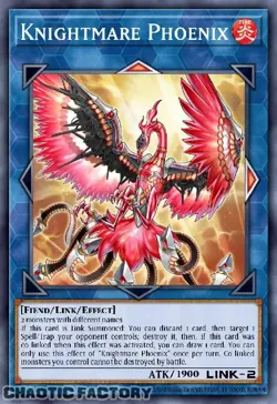 YUGIOH BLMM-EN091 Knightmare Phoenix Emblazoned Ultra Rare 1st Edition NM - Image 1