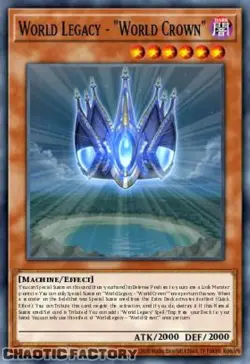 YUGIOH BLMM-EN082 World Legacy - World Crown Emblazoned Ultra Rare 1st Edition N - Image 1