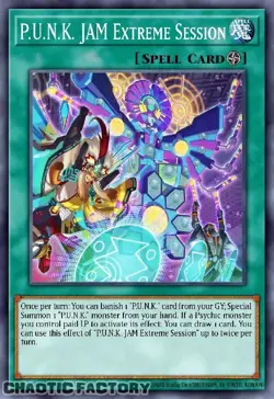 YUGIOH BLMM-EN080 P.U.N.K. JAM Extreme Session Emblazoned Ultra Rare 1st Edition - Image 1