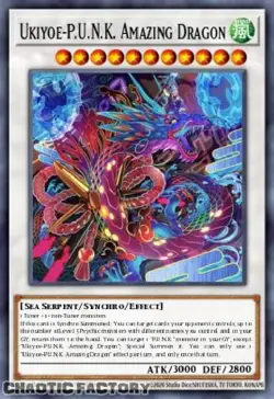 YUGIOH BLMM-EN077 Ukiyoe-P.U.N.K. Amazing Dragon Emblazoned Ultra Rare 1st Editi - Image 1