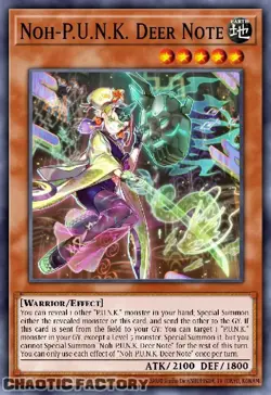 YUGIOH BLMM-EN076 Noh-P.U.N.K. Deer Note Emblazoned Ultra Rare 1st Edition NM - Image 1