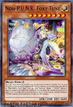 YUGIOH BLMM-EN074 Noh-P.U.N.K. Foxy Tune Emblazoned Ultra Rare 1st Edition NM - Image 1