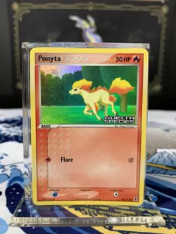 Pokemon Card Ex Delta Species Ponyta 78/113 2005 Reverse Stamped Holo - Image 1
