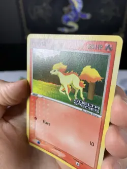 Pokemon Card Ex Delta Species Ponyta 78/113 2005 Reverse Stamped Holo - Image 2