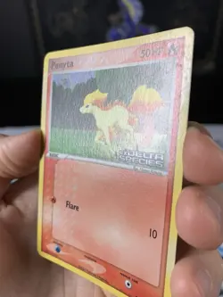 Pokemon Card Ex Delta Species Ponyta 78/113 2005 Reverse Stamped Holo - Image 3