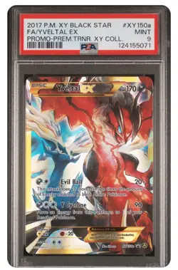 Yveltal EX XY150a Promo Full Art Graded Pokemon Card PSA 9 - Image 1