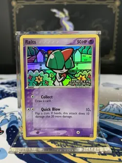 Pokemon Card Ex Delta Species Ralts 81/113 2005 Reverse Stamped Holo - Image 1