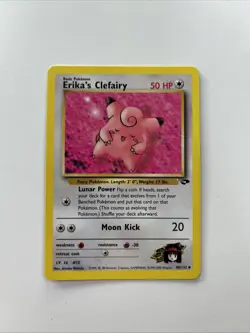Erika’s Clefairy 40/132 Pokemon Card TCG Gym Challenge Excellent Condition Retro - Image 1
