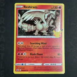 Reshiram - 002/025 Celebrations 25th Anniversary Holo Rare Pokémon Card TCG - Image 1