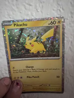 Pokemon Pikachu Rainbow Holographic Mint Condition McDonald’s 2025 Card New - Image 1