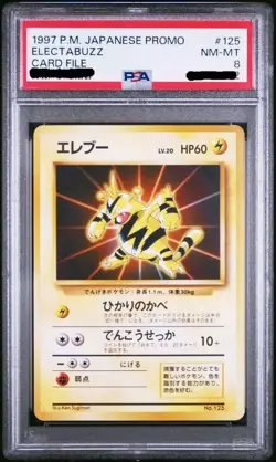 Eleboo Old Back PSA8 No Mark Pokemon Card Authentic - Image 1