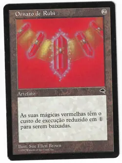 ►Magic-Style◄ MTG Ruby Medallion Portuguese Tempest Charlie Brown MISPRINT Good - Image 1