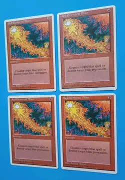 Magic the Gathering MTG Fourth (4th) Edition RED ELEMENTAL BLAST X 4 LP/EX 1995! - Image 2