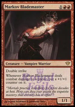 Markov Blademaster 1x FOIL DKA MTG Dark Ascension Rare NM red - Image 1