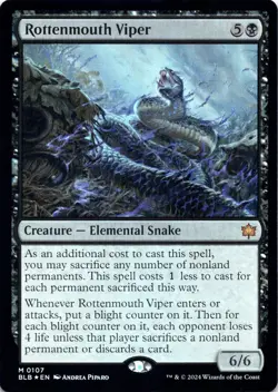 Rottenmouth Viper (Foil) Bloomburrow - Magic MTG NM - Image 1