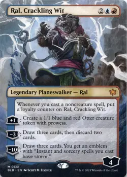 Ral, Crackling Wit (Borderless) Bloomburrow - Magic MTG NM - Image 1