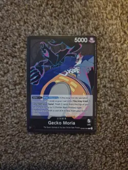 One Piece TCG Gecko Moria OP06-080 Wings of the Captain Leader Trading Card - Image 1