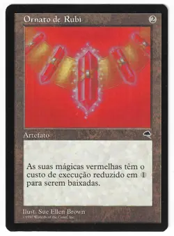►Magic-Style◄ MTG - Ruby Medallion Portuguese Tempest Charlie Brown MISPRINT NM - Image 1