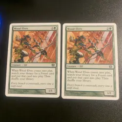 Wood Elves X2 - 8th Edition Core Set - Magic the Gathering MTG Nice! - Image 3