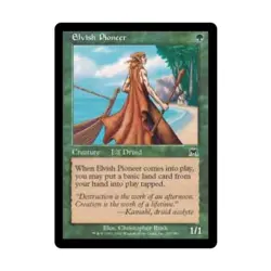 WOTC MtG Onslaught Elvish Pioneer (C) (Foil) NM - Image 1