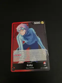 OP11-001 Koby Leader English One Piece TCG Card OP11 A Fist Of Divine Speed - Image 2