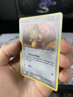 Pokemon Card Ex Delta Species Meowth 77/113 2005 Reverse Stamped Holo - Image 2