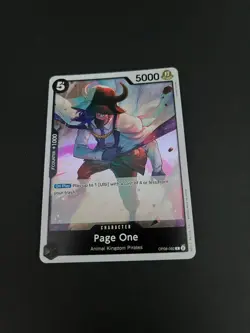 Page One OP08-092 Rare Two Legends One Piece Trading Card Holo Character Card - Image 1