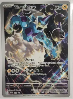 Pokemon TCG Thundurus Pokemon Center Stamped Promo 209 - Image 1
