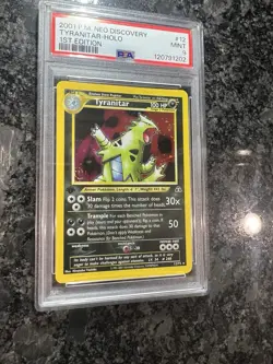 Pokemon Tyranitar Neo Discovery 1st Edition Holo Rare #12 PSA 9 Mint - Image 2