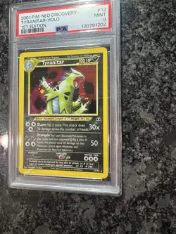 Pokemon Tyranitar Neo Discovery 1st Edition Holo Rare #12 PSA 9 Mint - Image 3