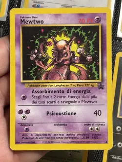 Mewtwo Promo Black Star 14 Rara Carta Pokemon Italiana Condizioni Good Played - Image 1