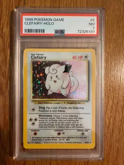 1999 POKEMON CLEFAIRY HOLO 5/102 PSA 7 - Image 1