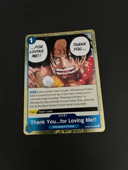 OP08-053 Thank You...for Loving Me!! Rare English One Piece TCG Card OP08 - Image 2